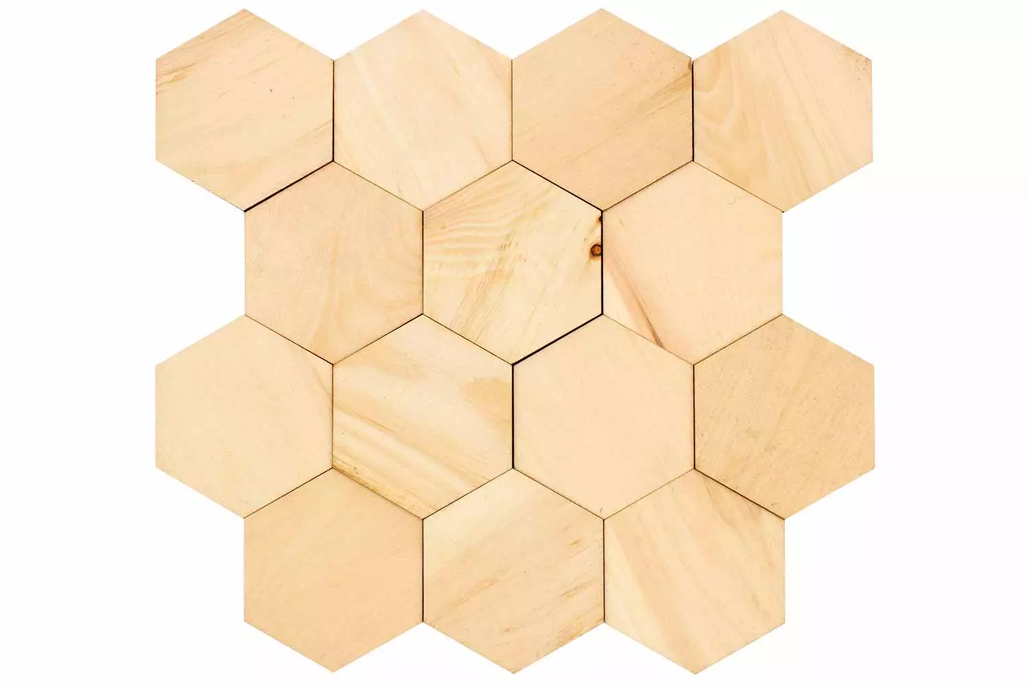 wodewa Panneau mural Hexagon Zirbe