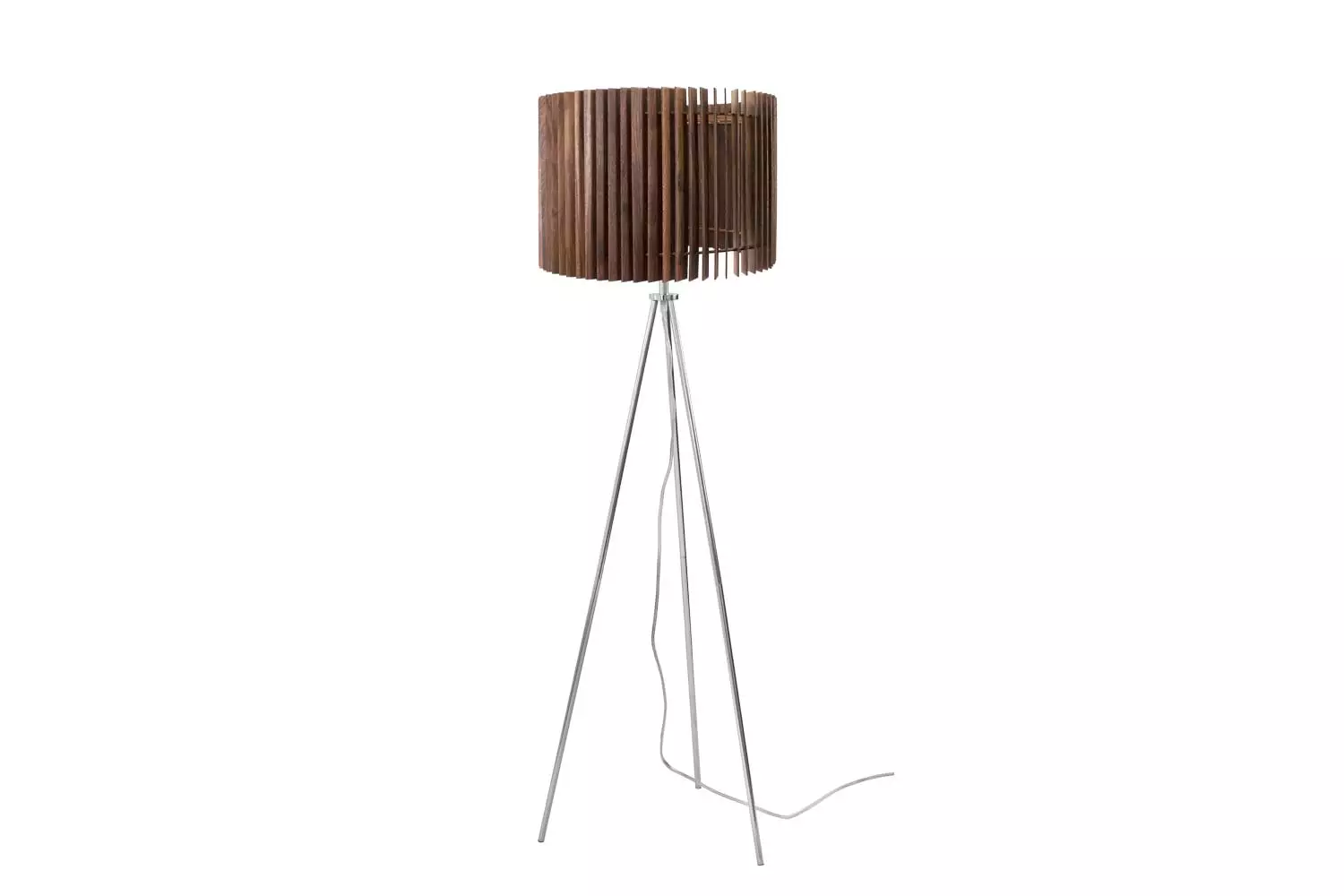 Lampadaire RONJA | noyer | argenté