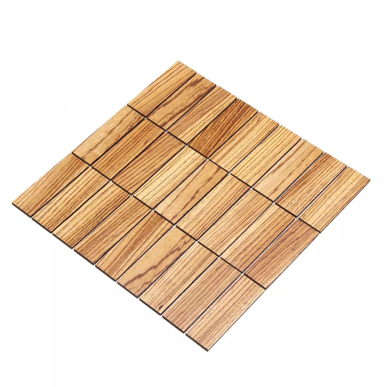 wodewa MosaikFliese aus Holz Zebrano 30x93mm